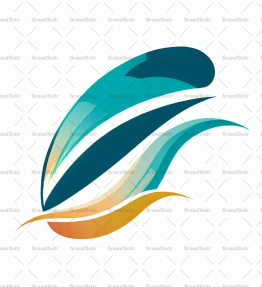 Abstraktes Surfbrett und Wellen